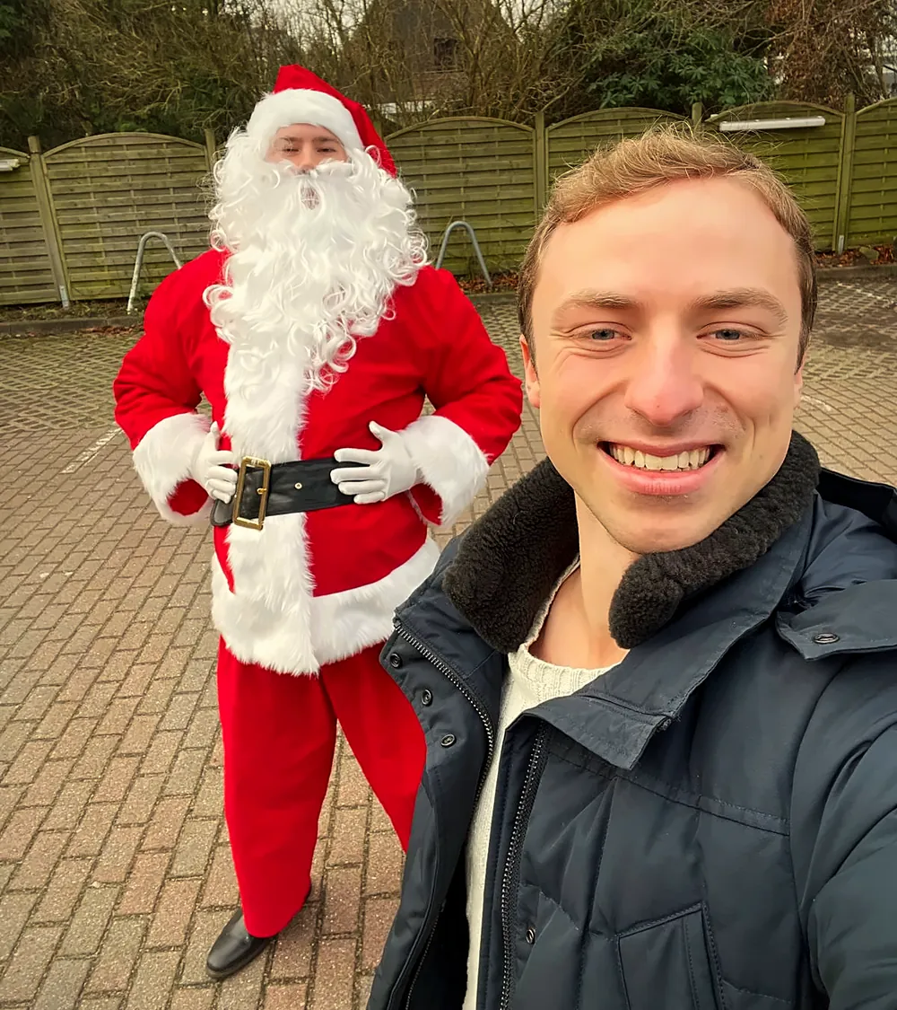 Moritz Gliewe mit unserem Weihnachtsmann